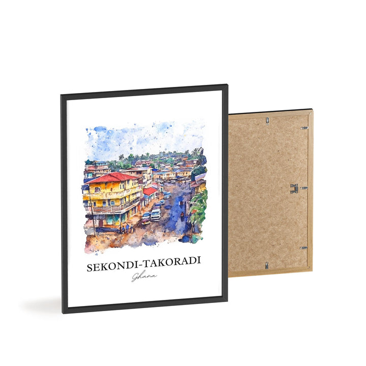 Sekondi-Takoradi, Ghana – Watercolor Art Print