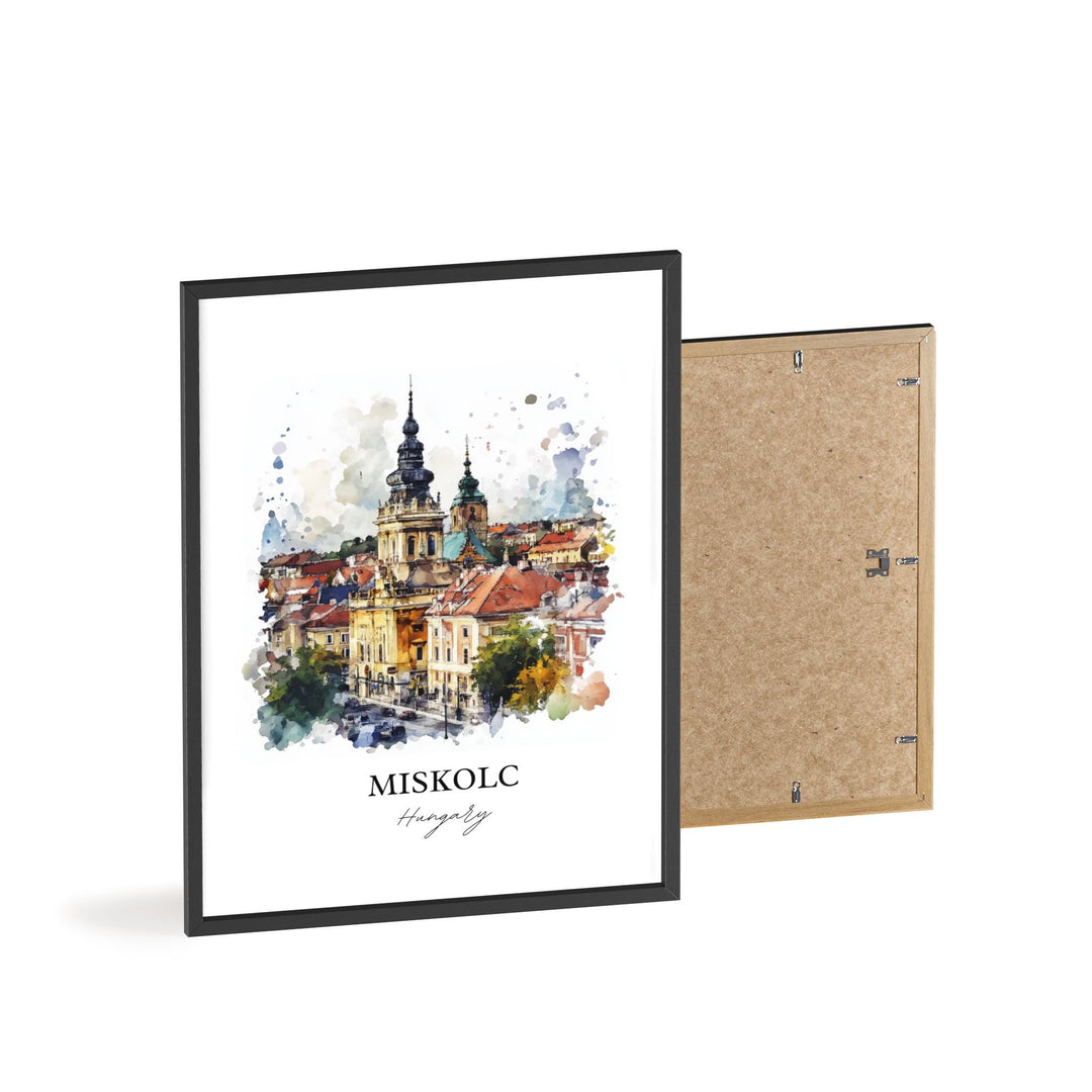 Miskolc Wall Art, Northern Hungary Print, Hungary Watercolor Art, Miskolc Hungary Gift, Travel Print, Travel Poster, Housewarming Gift