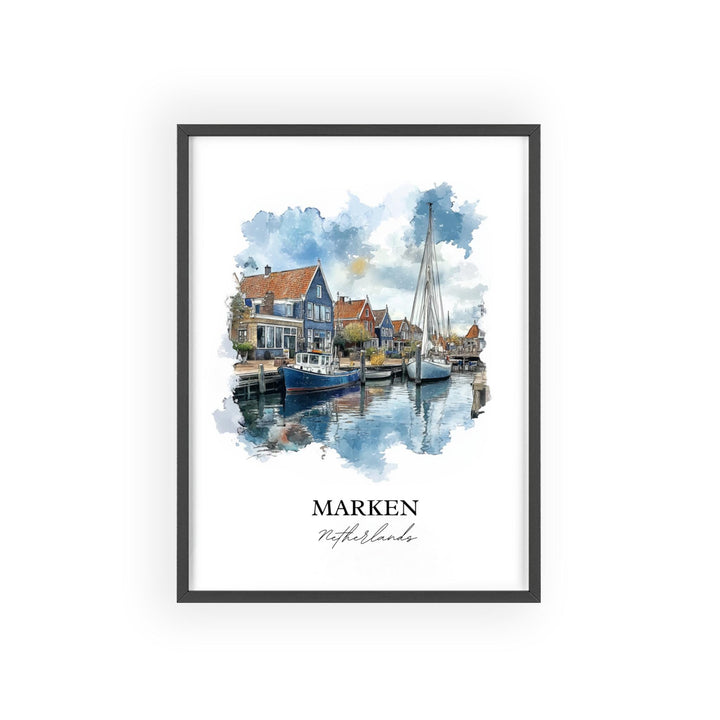 Marken, Netherlands – Watercolor Art Print