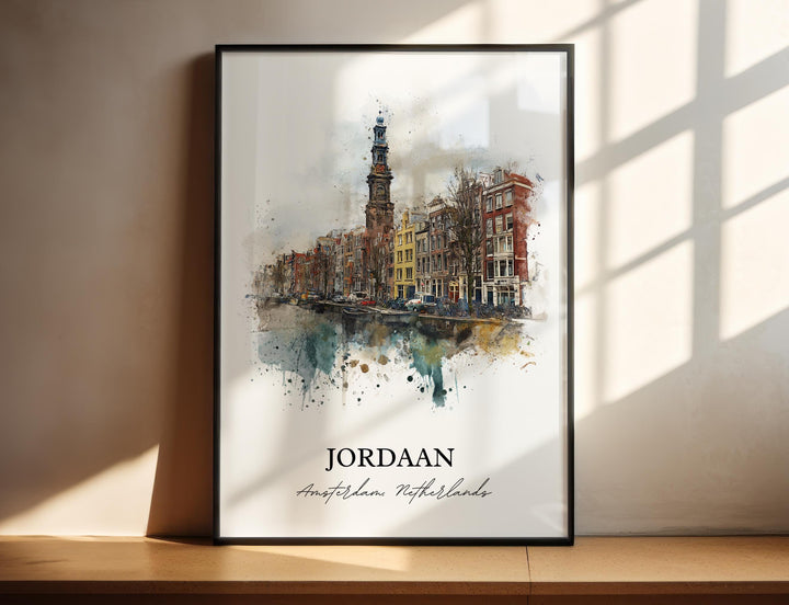 Jordaan Amsterdam Wall Art, Amsterdam Print, Amsterdam Art, Amsterdam NLD Gift, Netherlands Travel Print, Travel Poster, Housewarming Gift