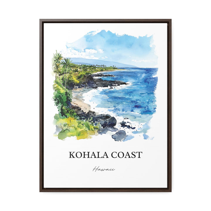 Kohala Coast Wall Art, Big Island Print, Hawaii Watercolor Art, Kohala Coast Gift, Travel Print, Travel Poster, Housewarming Gift