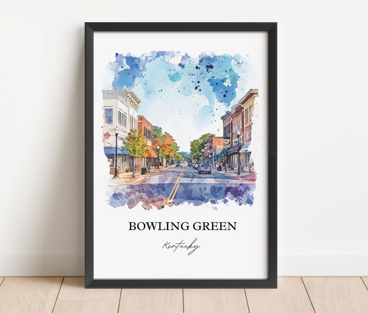 Bowling Green Wall Art, Bowling Green KY Print, Warren County Artwork, Bowling Green KY Gift, Travel Print, Travel Poster, Housewarming Gift