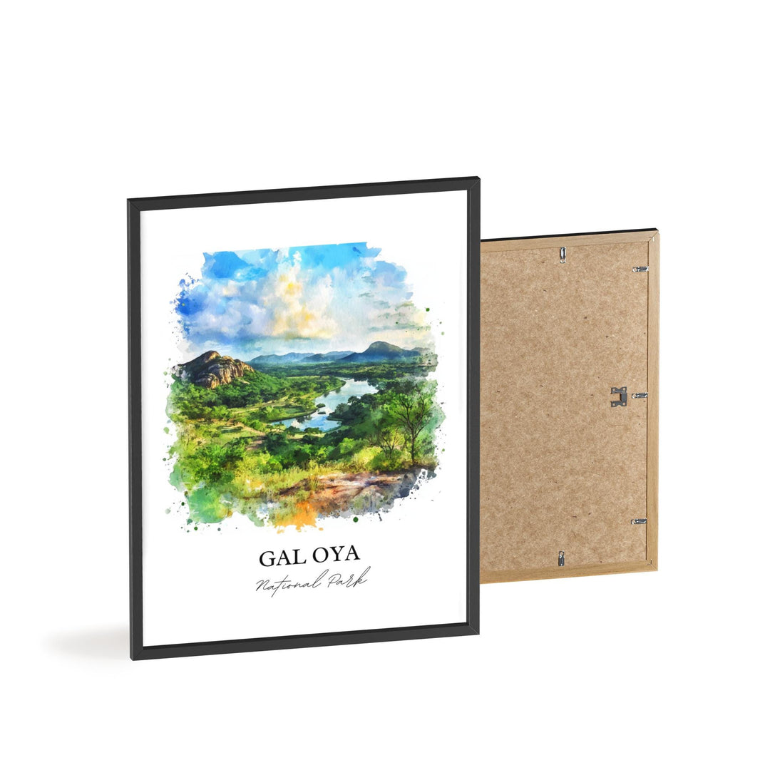 Gal Oya National Park Wall Art, Sri Lanka Print, Sri Lanka Watercolor, Gal Oya Park Gift, Travel Print, Travel Poster, Housewarming Gift