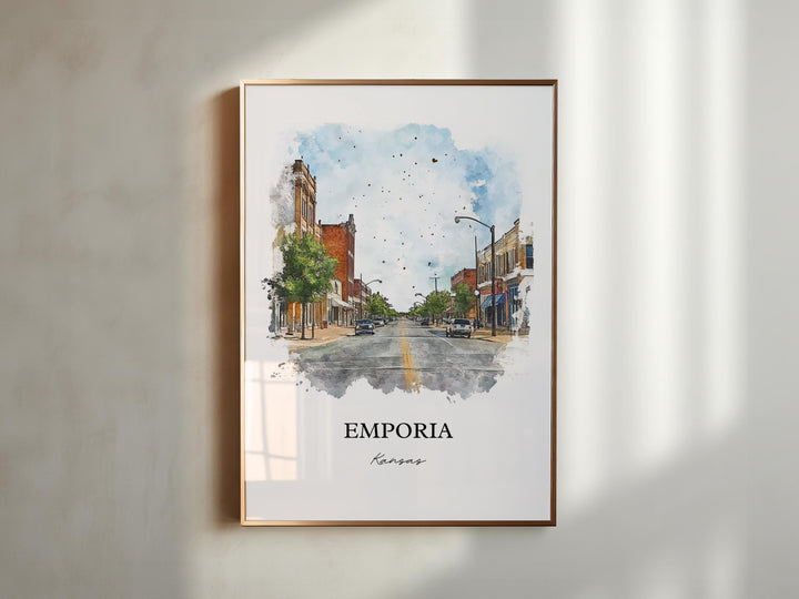 Emporia, Kansas – Watercolor Art Print