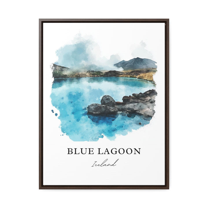 Blue Lagoon Wall Art, Iceland Print, Grindavík Iceland Watercolor Art, Blue Lagoon Gift, Travel Print, Travel Poster, Housewarming Gift