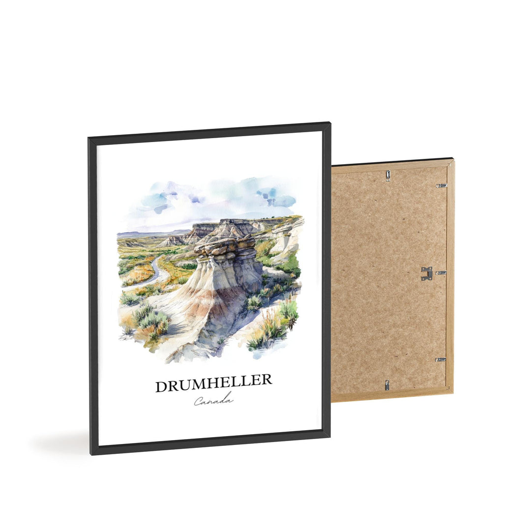 Drumheller Wall Art, Midland Provincial Park Print, Alberta Watercolor Art, Drumheller Gift, Travel Print, Travel Poster, Housewarming Gift