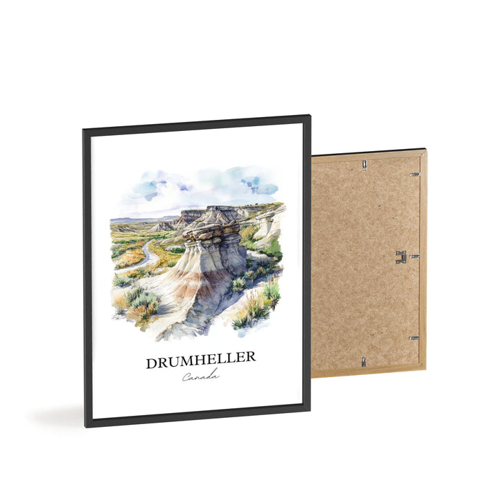 Drumheller Wall Art, Midland Provincial Park Print, Alberta Watercolor Art, Drumheller Gift, Travel Print, Travel Poster, Housewarming Gift