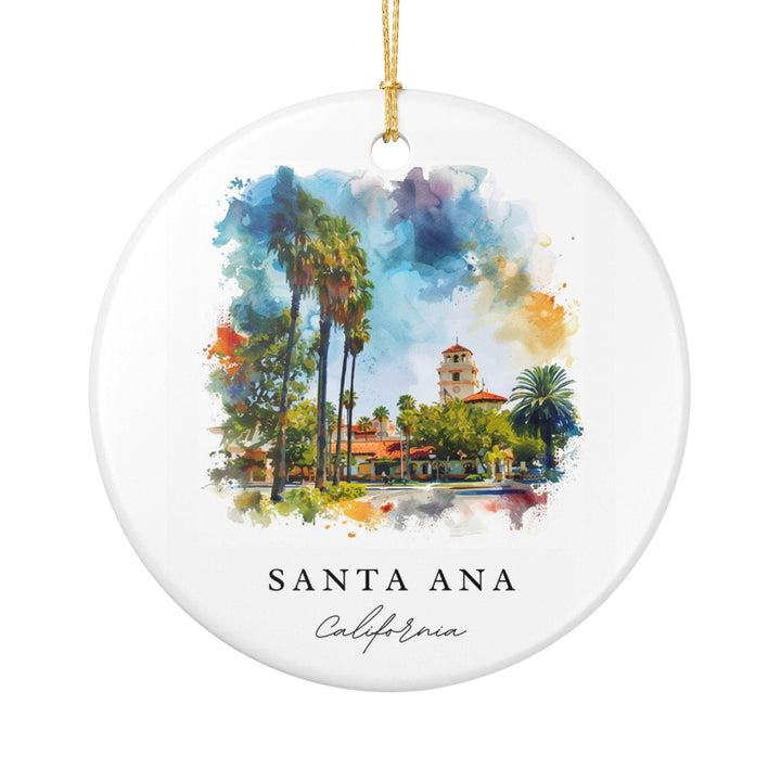 Santa Ana Ornament: Unique Santa Ana Souvenir, Santa Ana California Xmas Decor, and Authentic Santa Ana Gift