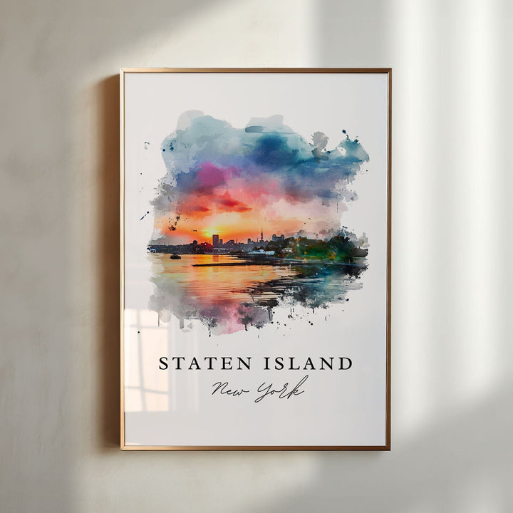 Staten Island NY wall art - New York, Staten Island print, Staten Island Wedding gift, Birthday present, Custom Text, Perfect Gift