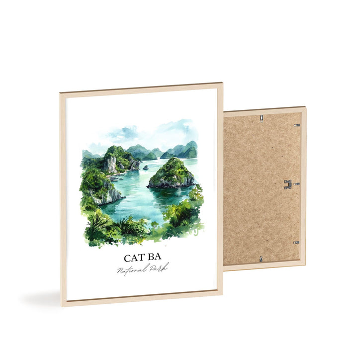 Cat Ba National Park Wall Art, Vietnam Print, Vietnam Watercolor, Cat Ba National Park Gift, Travel Print, Travel Poster, Housewarming Gift