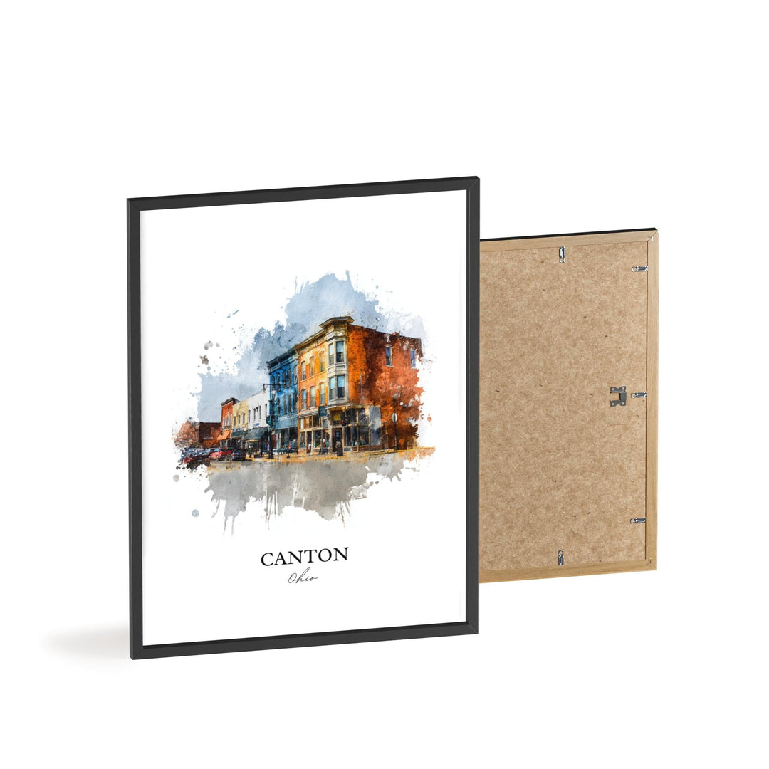 Canton, Ohio – Watercolor Art Print