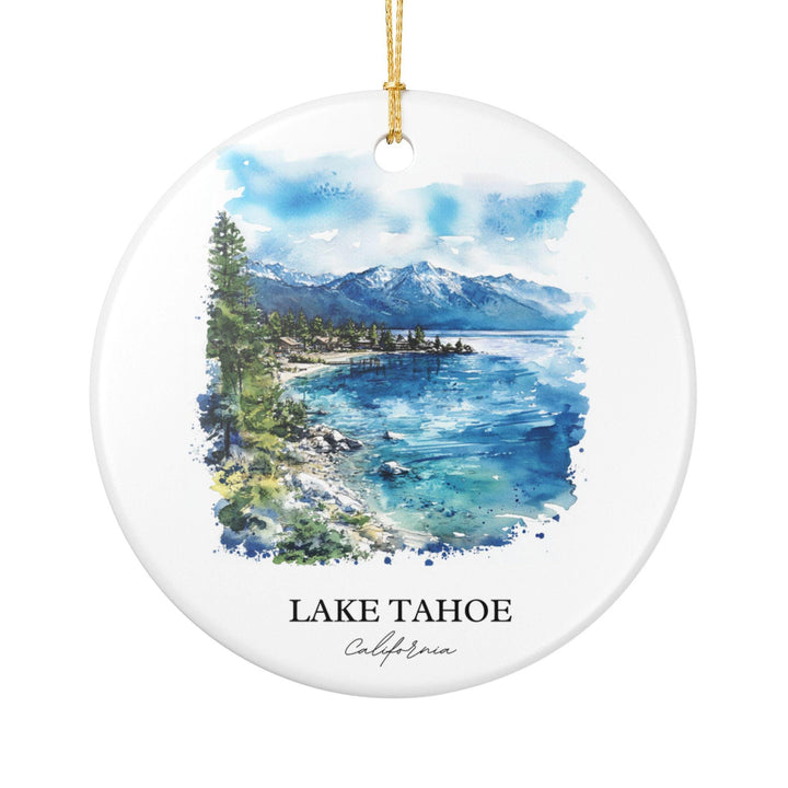 Lake Tahoe Ornament: Unique Lake Tahoe Souvenir, Tahoe Xmas Decor, and Authentic Lake Tahoe California Gift