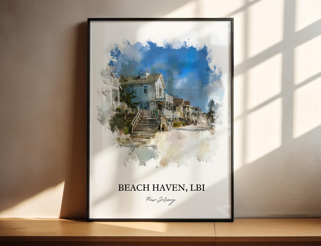 Beach Haven, New Jersey – Watercolor Art Print