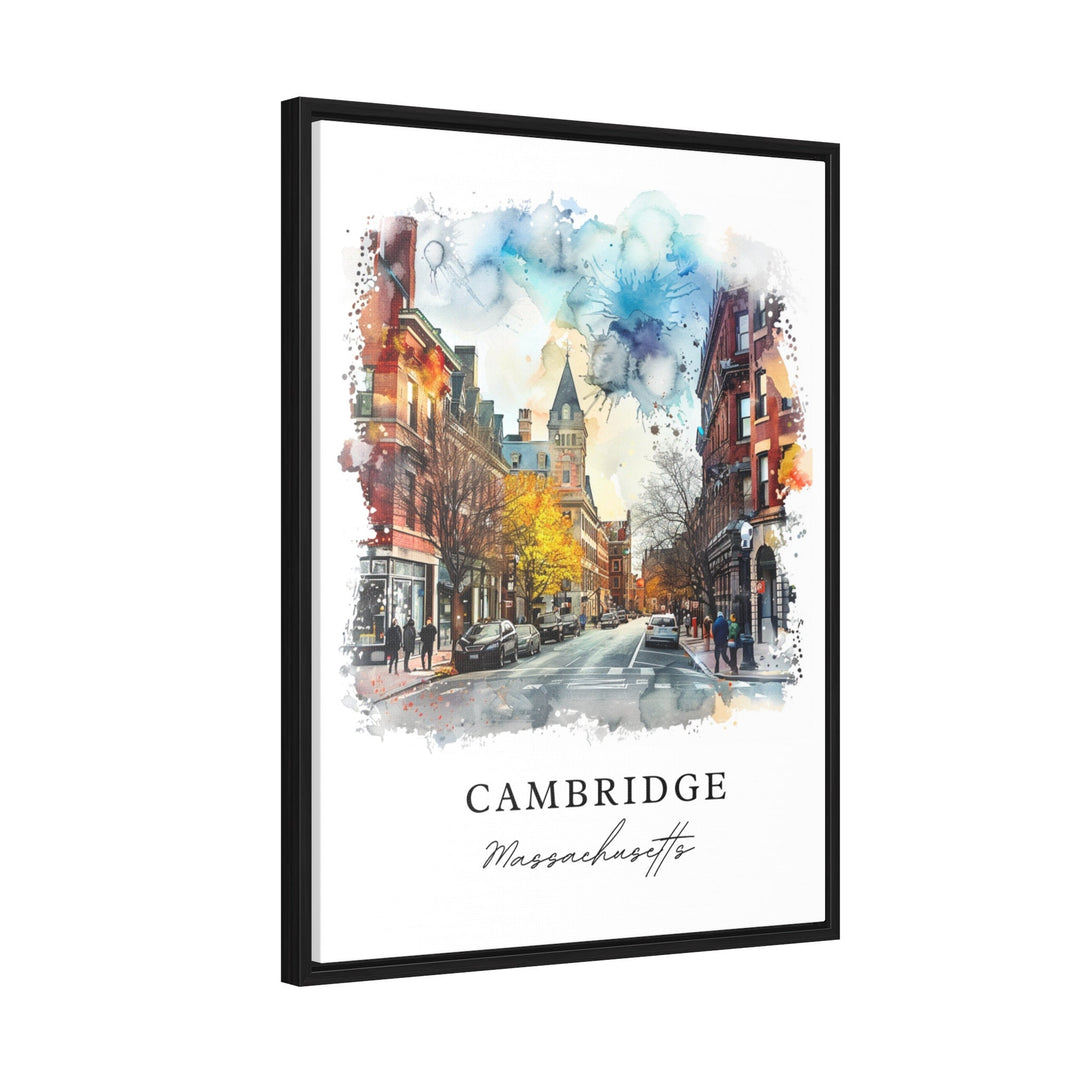 Cambridge Mass Wall Art, Cambridge MA Print, Massachusetts Wall Art, Cambridge Gift, Travel Poster, Travel Gift, Housewarming Gift