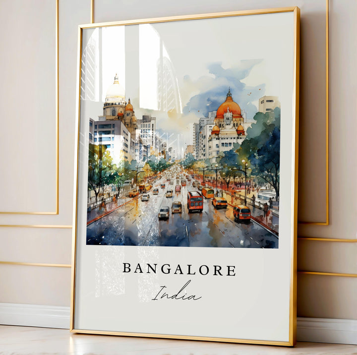 Bangalore India wall art - India, Bangalore poster, Bangalore Wedding gift, Bangalore Birthday present, Custom Text, Personalised Gift