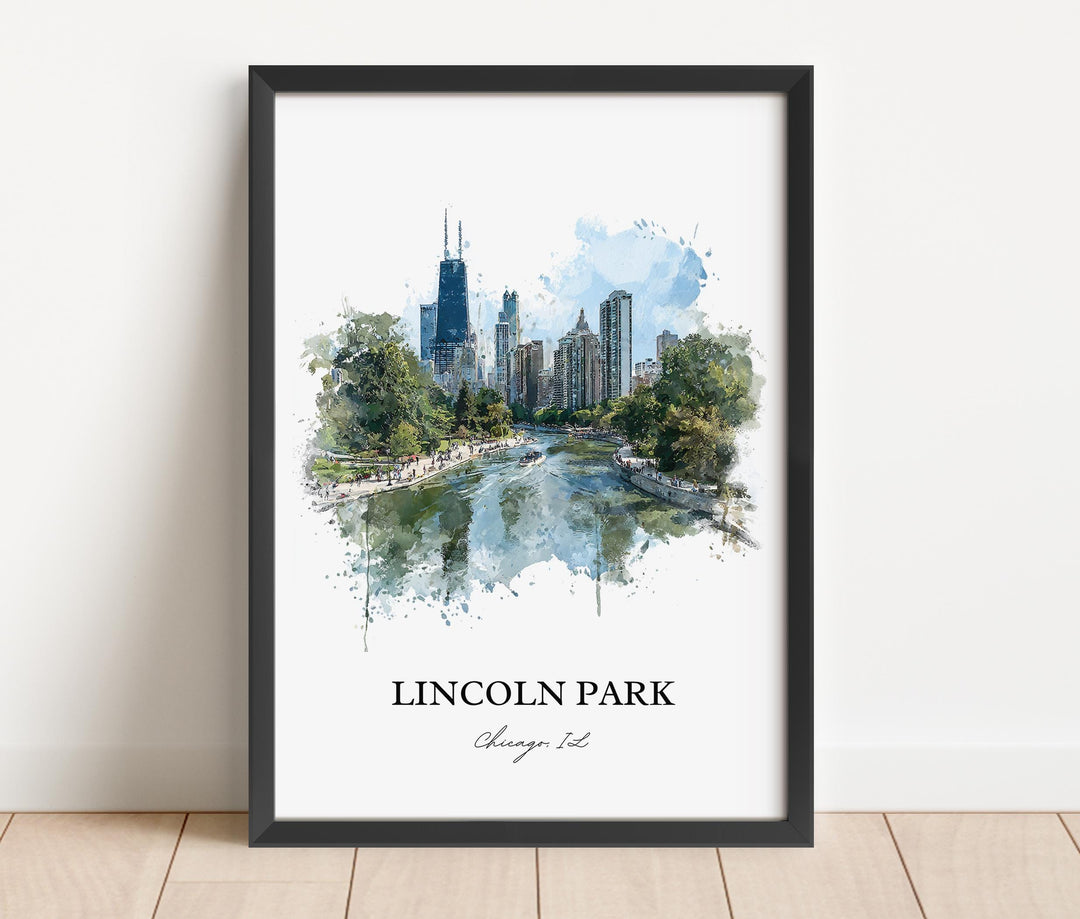 Lincoln Park, Chicago – Watercolor Art Print