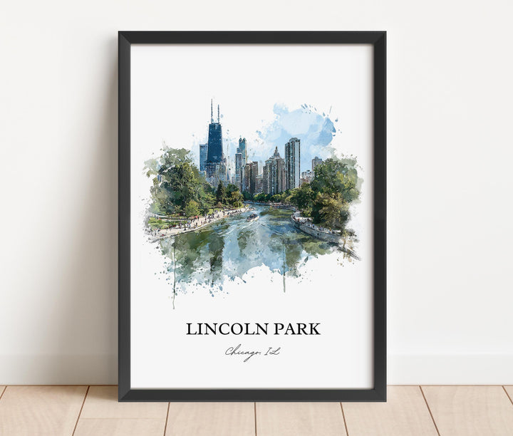 Lincoln Park, Chicago – Watercolor Art Print