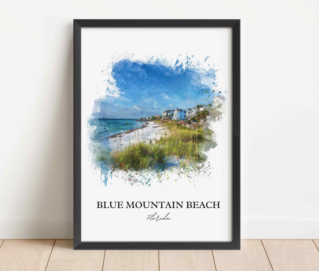 Blue Mountain Beach, Florida – Watercolor Art Print