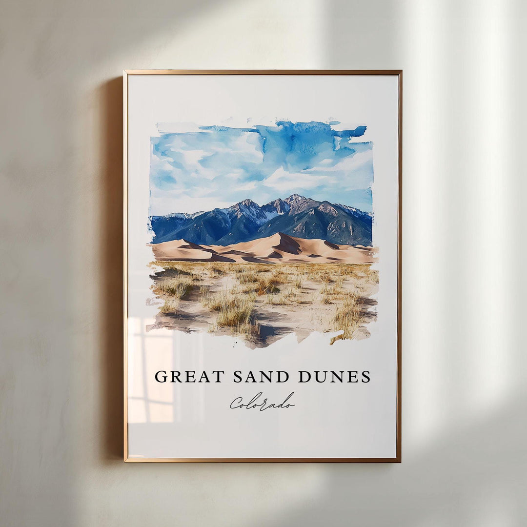 Great Sand Dunes, Colorado – Watercolor Art Print
