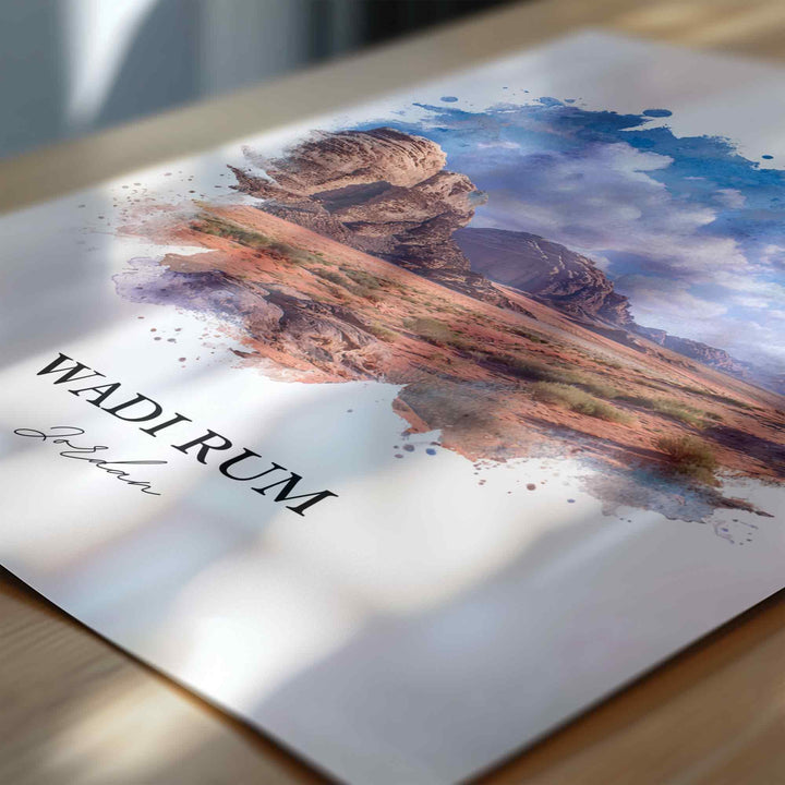 Wadi Rum, Jordan – Watercolor Art Print