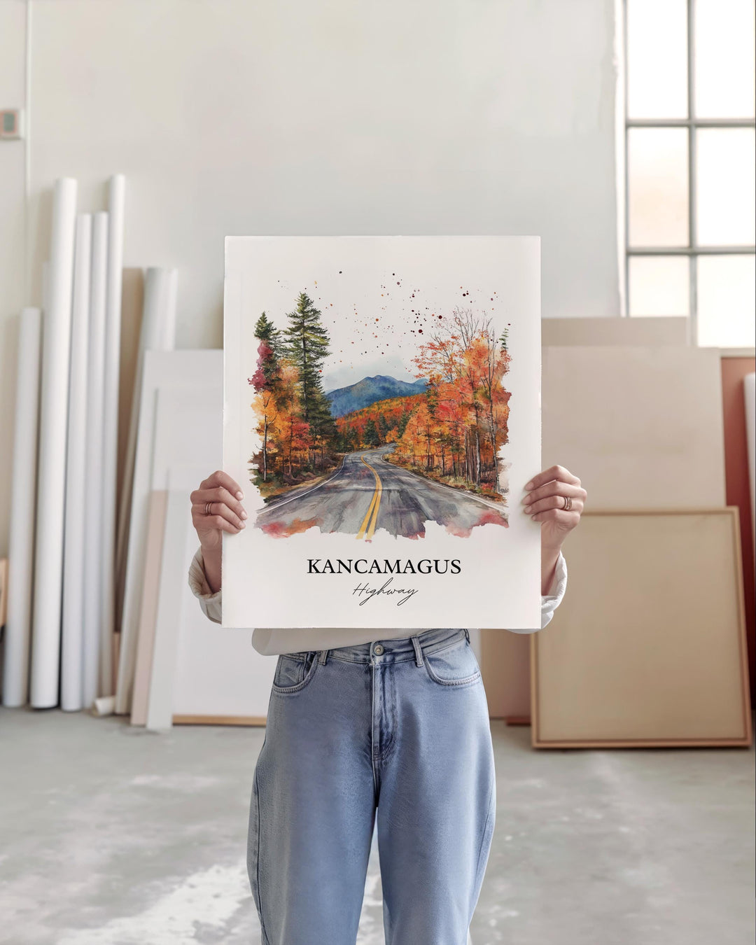 Kancamagus Highway Art, White Mountains NH Print, New Hampshire Artwork, Kancamagus Hwy Gift, Travel Print, Travel Poster, Housewarming Gift