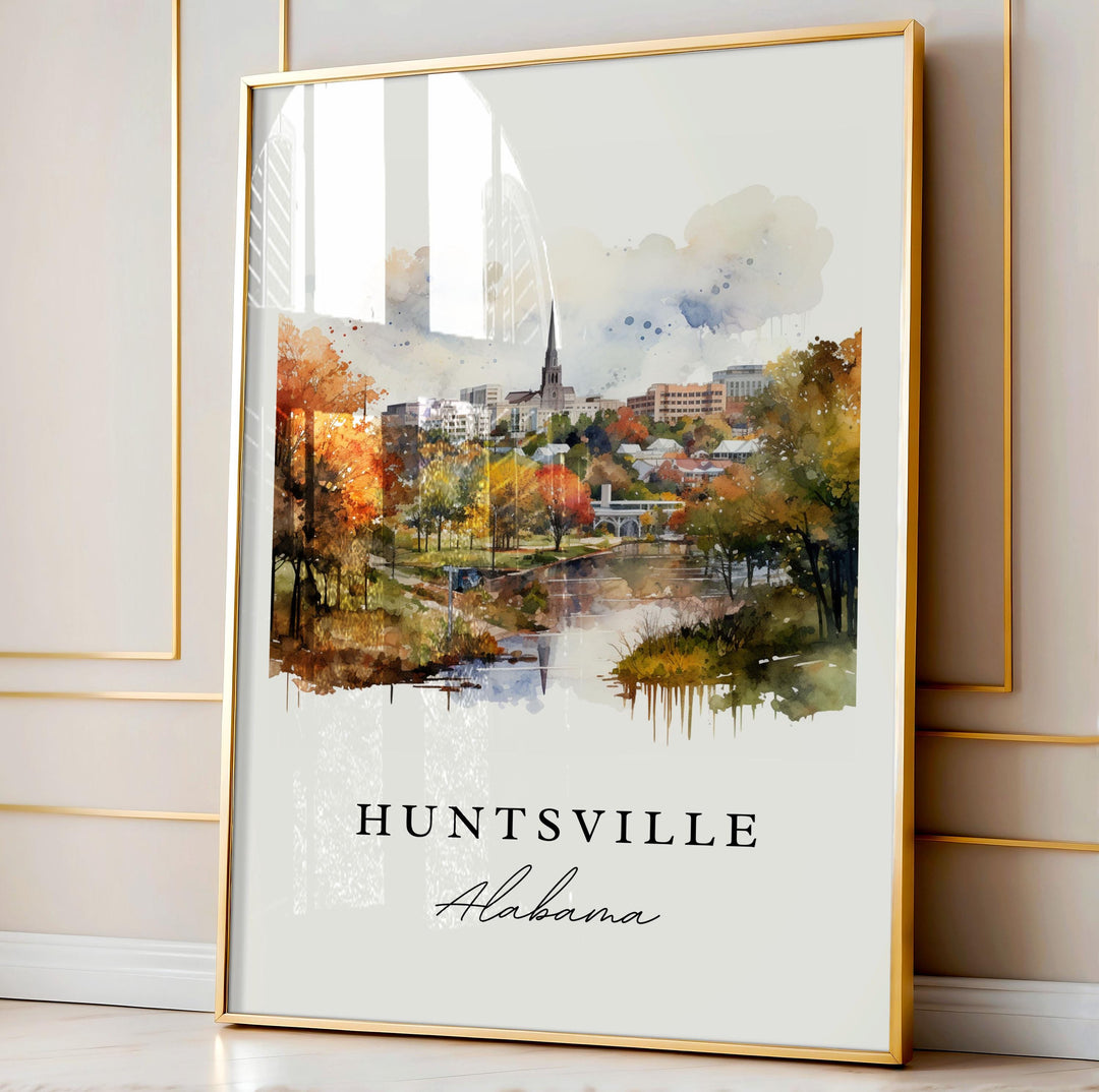 Huntsville AL wall art - Alabama, Huntsville poster, Huntsville Wedding gift, Huntsville Birthday present, Custom Text, Personalized Gift