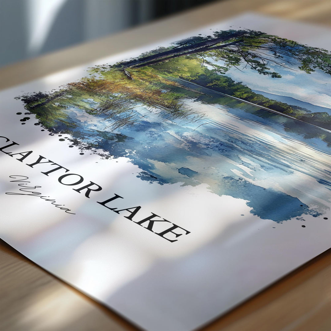 Claytor Lake, USA – Watercolor Art Print