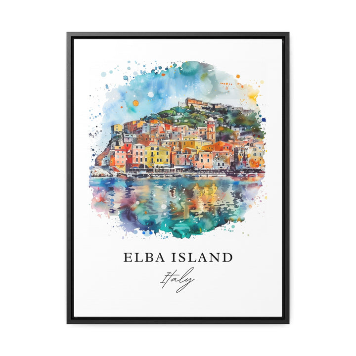 Elba Island Wall Art, Elba Island Print, Tyrrhenian Sea Watercolor, Elba Island Italy Gift,