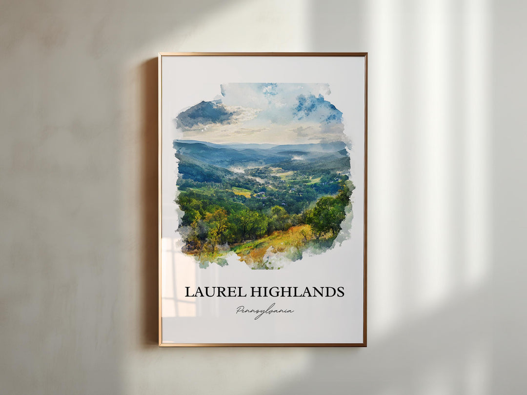 Laurel Highlands Wall Art, Fayette County Print, Pennsylvania Artwork, Laurel Highlands Gift, Travel Print, Travel Poster, Housewarming Gift