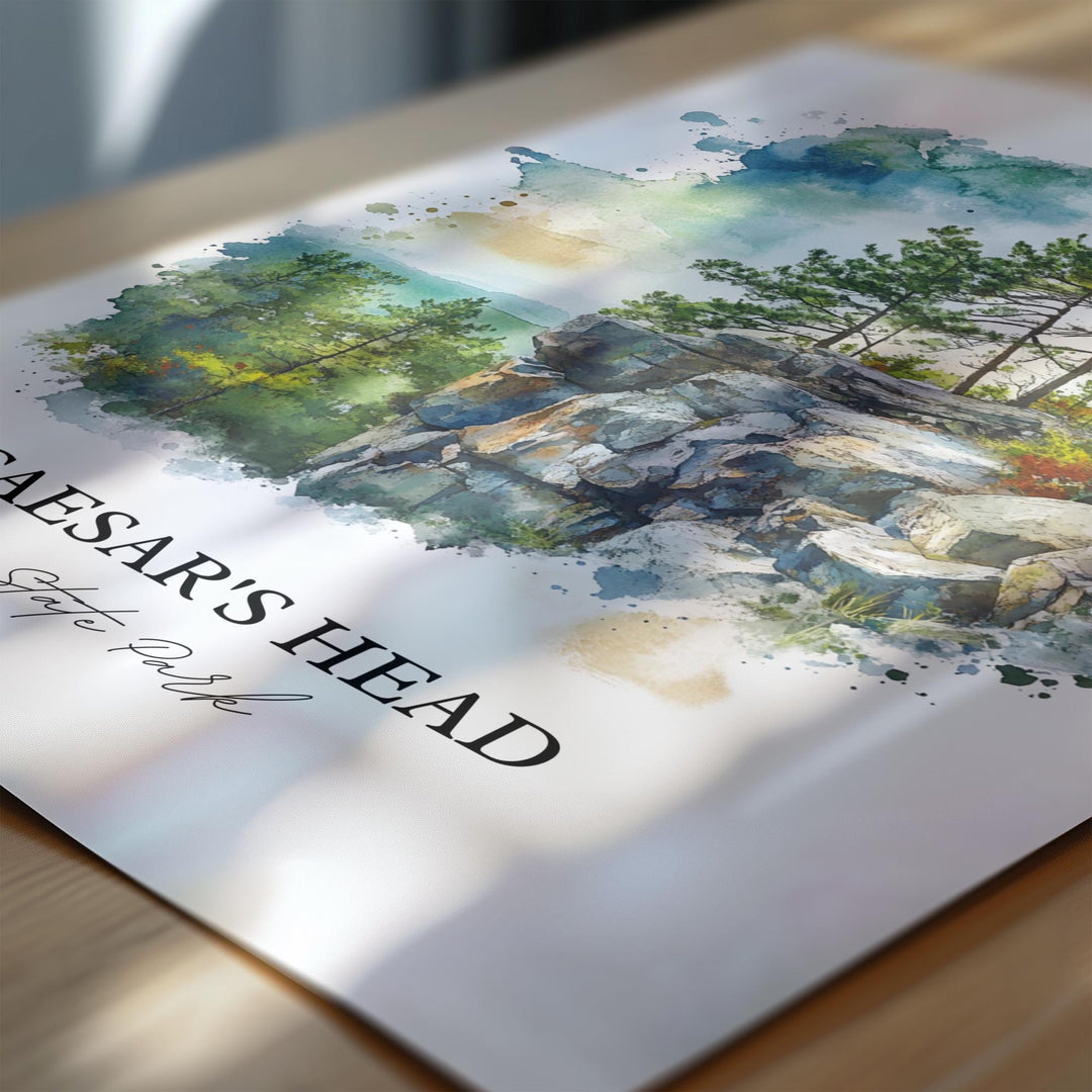 Caesars Head State Park Art, Greenville County Print, Caesars Head Art, Caesars Head Gift, Travel Print, Travel Poster, Housewarming Gift