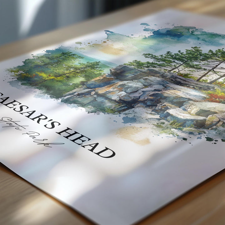 Caesars Head State Park Art, Greenville County Print, Caesars Head Art, Caesars Head Gift, Travel Print, Travel Poster, Housewarming Gift