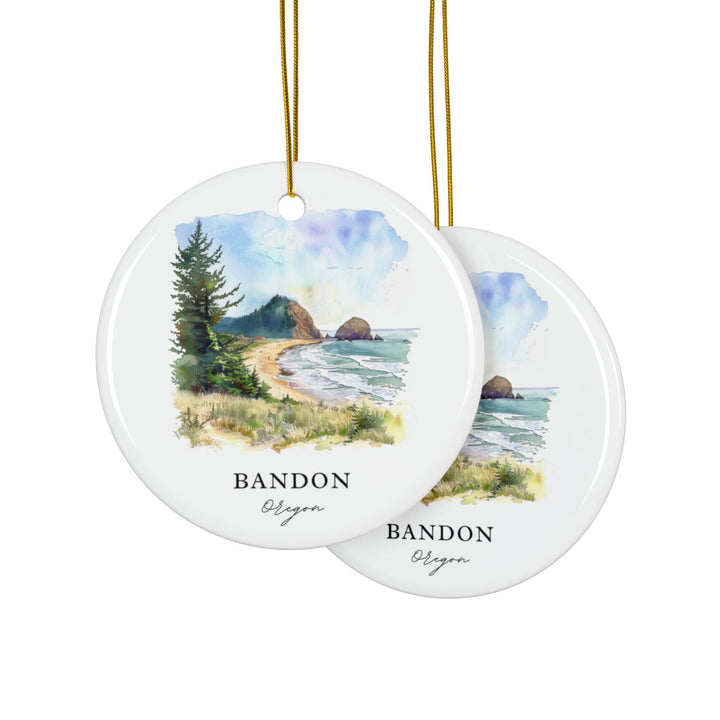 Bandon Oregon Ornament: Unique Bandon Souvenir, Bandon Xmas Decor, and Authentic Bandon OR Gift