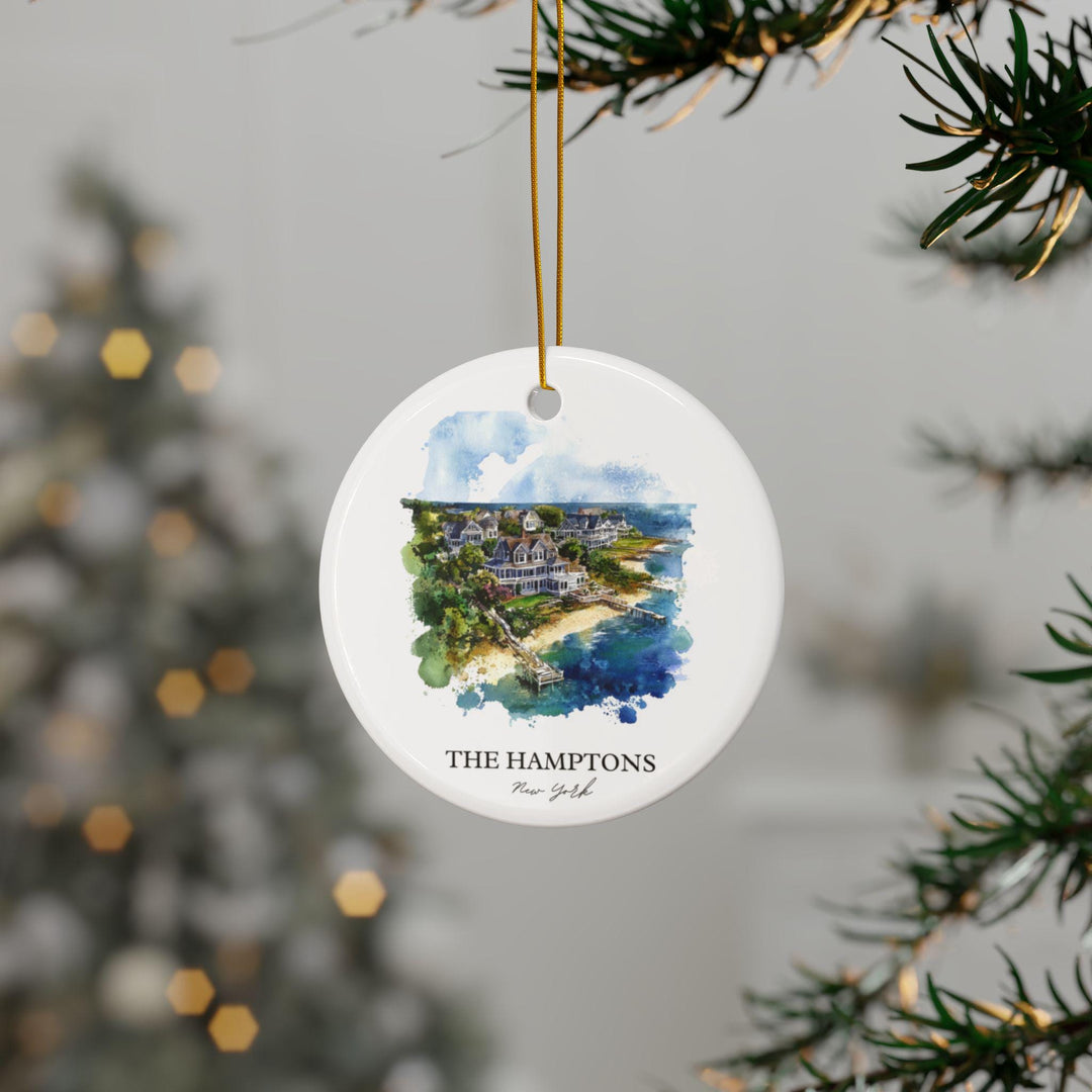Hamptons NY Ornament: Unique Hamptons Souvenir, Hamptons Xmas Decor, and Authentic Hamptons Gift