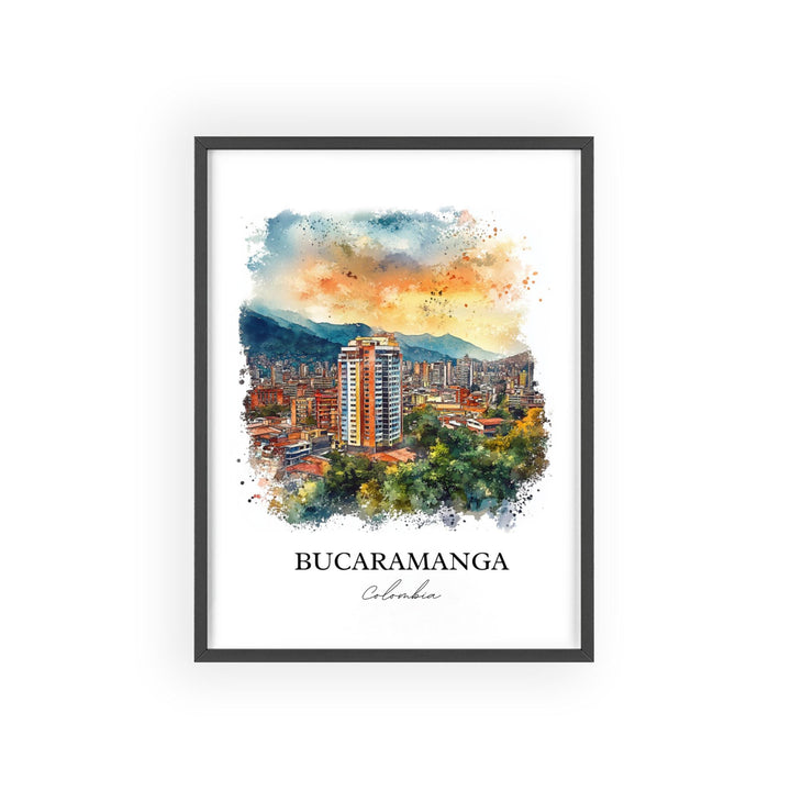 Bucaramanga Wall Art, Santander Department Print, Colombia Watercolor Art, Bucaramanga Gift, Travel Print, Travel Poster, Housewarming Gift