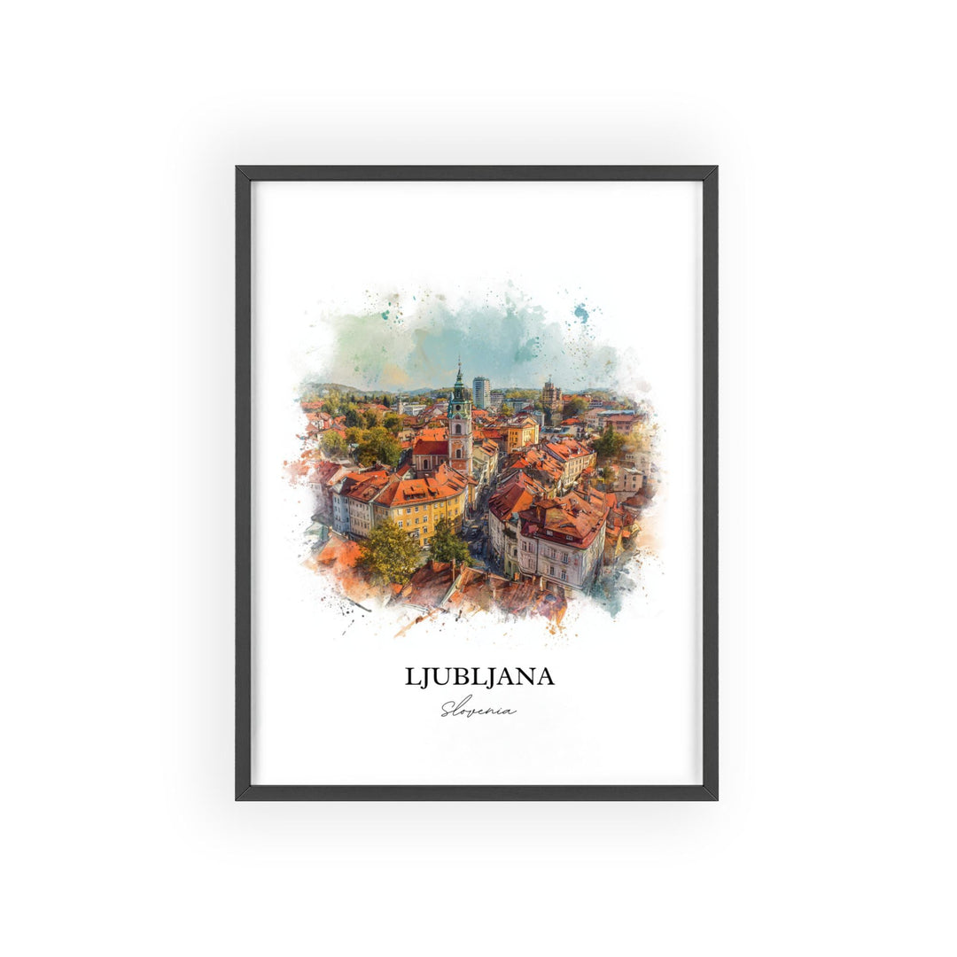 Ljubljana, Slovenia – Watercolor Art Print