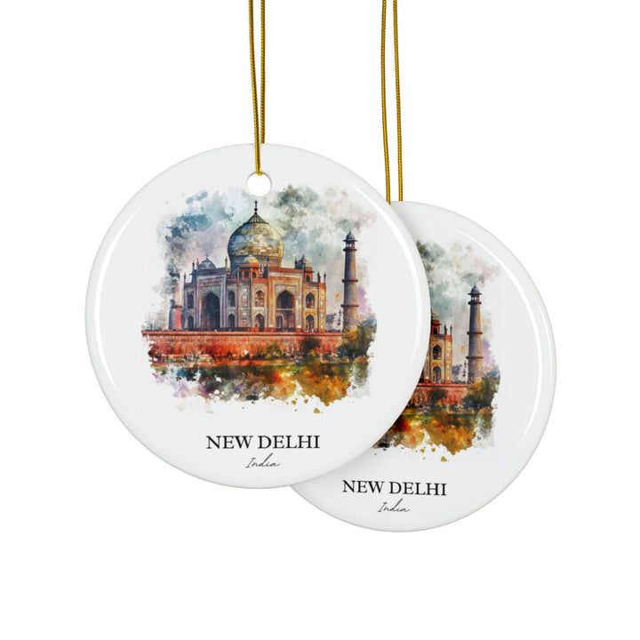 New Delhi India Ornament: Unique New Delhi Souvenir, New Delhi Xmas Decor, and Authentic New Delhi India Gift