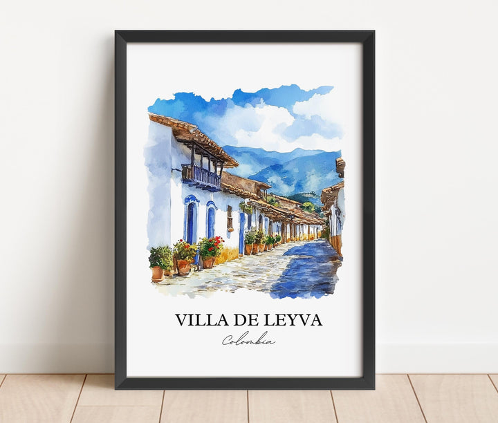 Villa de Leyva Wall Art, Bogotá Print, Colombia Watercolor Art, Villa de Leyva Gift, Travel Print, Travel Poster, Housewarming Gift