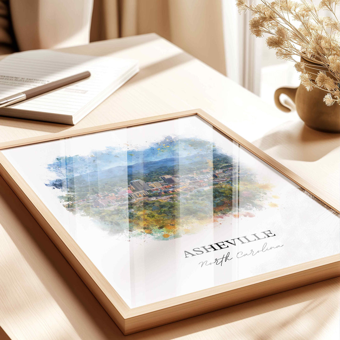 Asheville, North Carolina – Watercolor Art Print