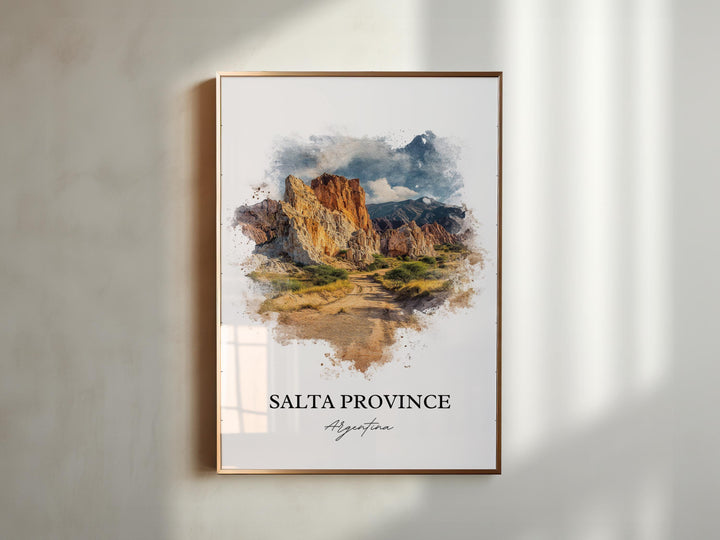 Salta Province Wall Art, Argentina Print, Salta Argentina Watercolor, Salta Province Gift, Travel Print, Travel Poster, Housewarming Gift