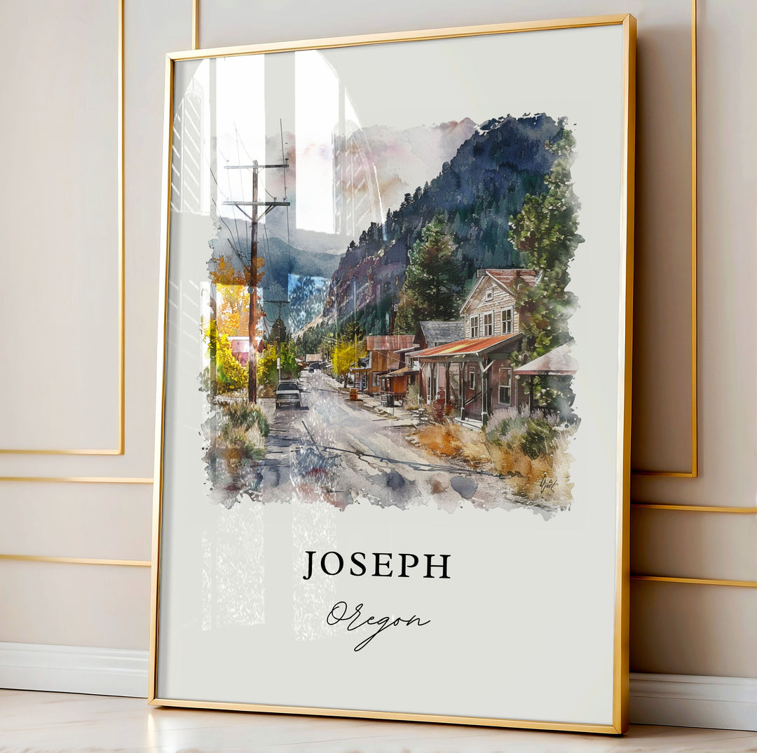 Joseph, Oregon, Oregon – Watercolor Art Print
