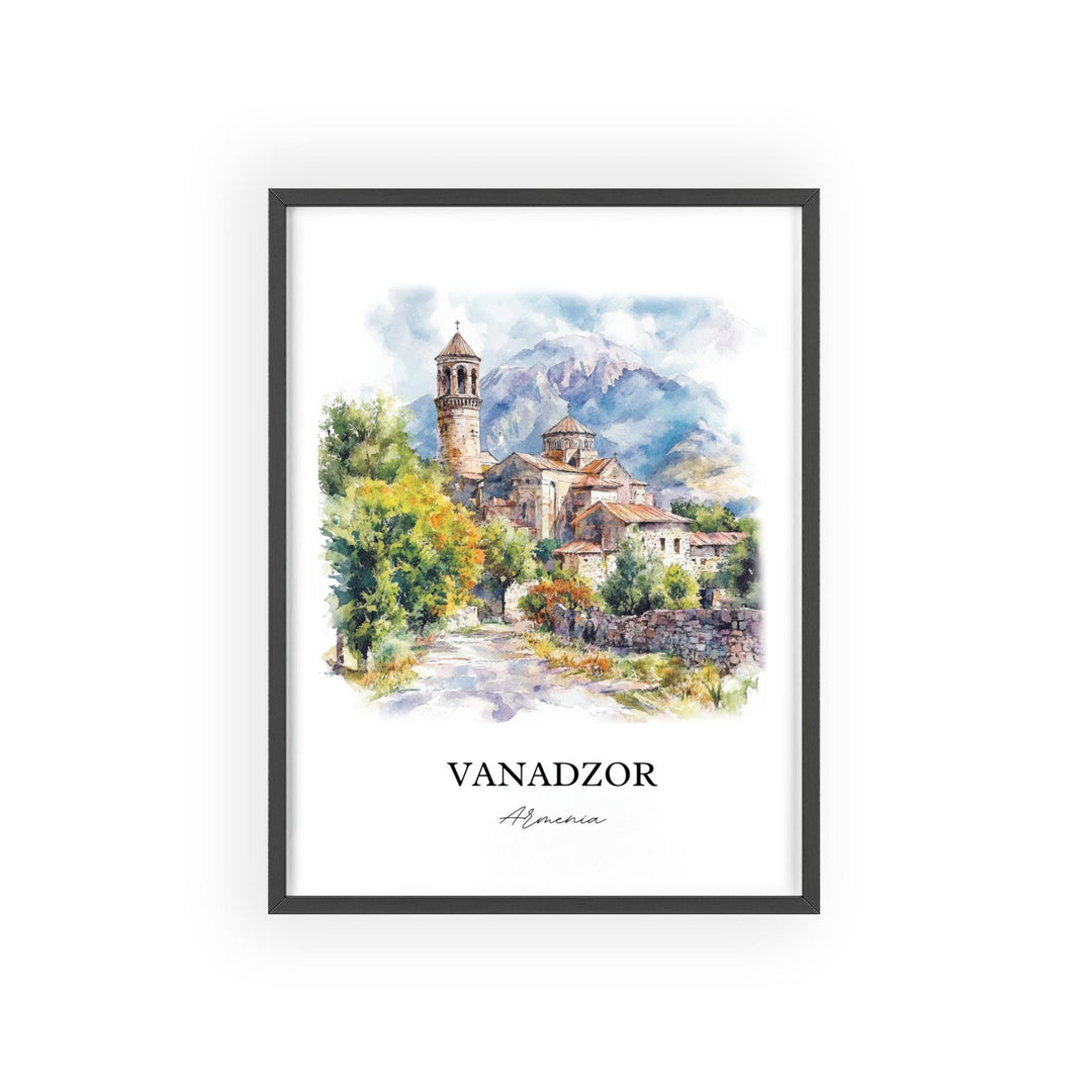 Vanadzor, Armenia – Watercolor Art Print
