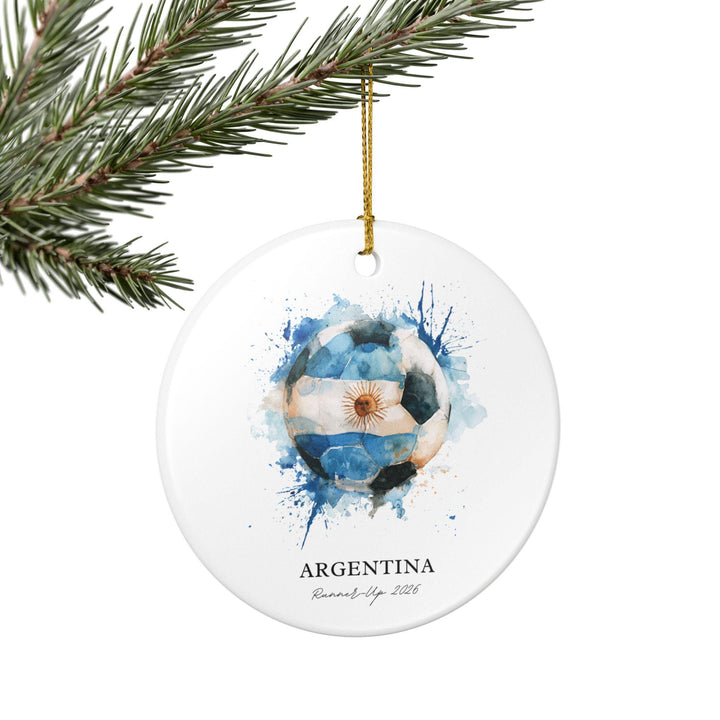 Argentina Soccer Ornament 2026 | Runner-Up Country Football Keepsake, Argentina Christmas Ornament
