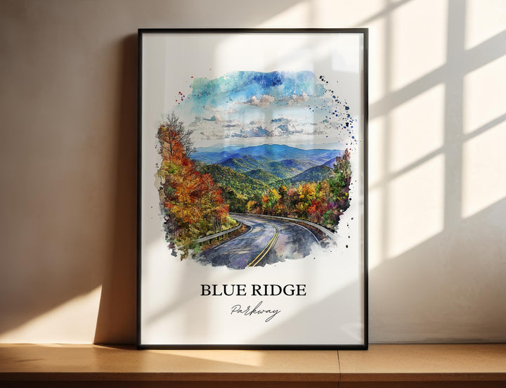 Blue Ridge Parkway Wall Art, Ravensford NC Print, North Carolina Artwork, Blue Ridge NC Gift, Travel Print, Travel Poster, Housewarming Gift
