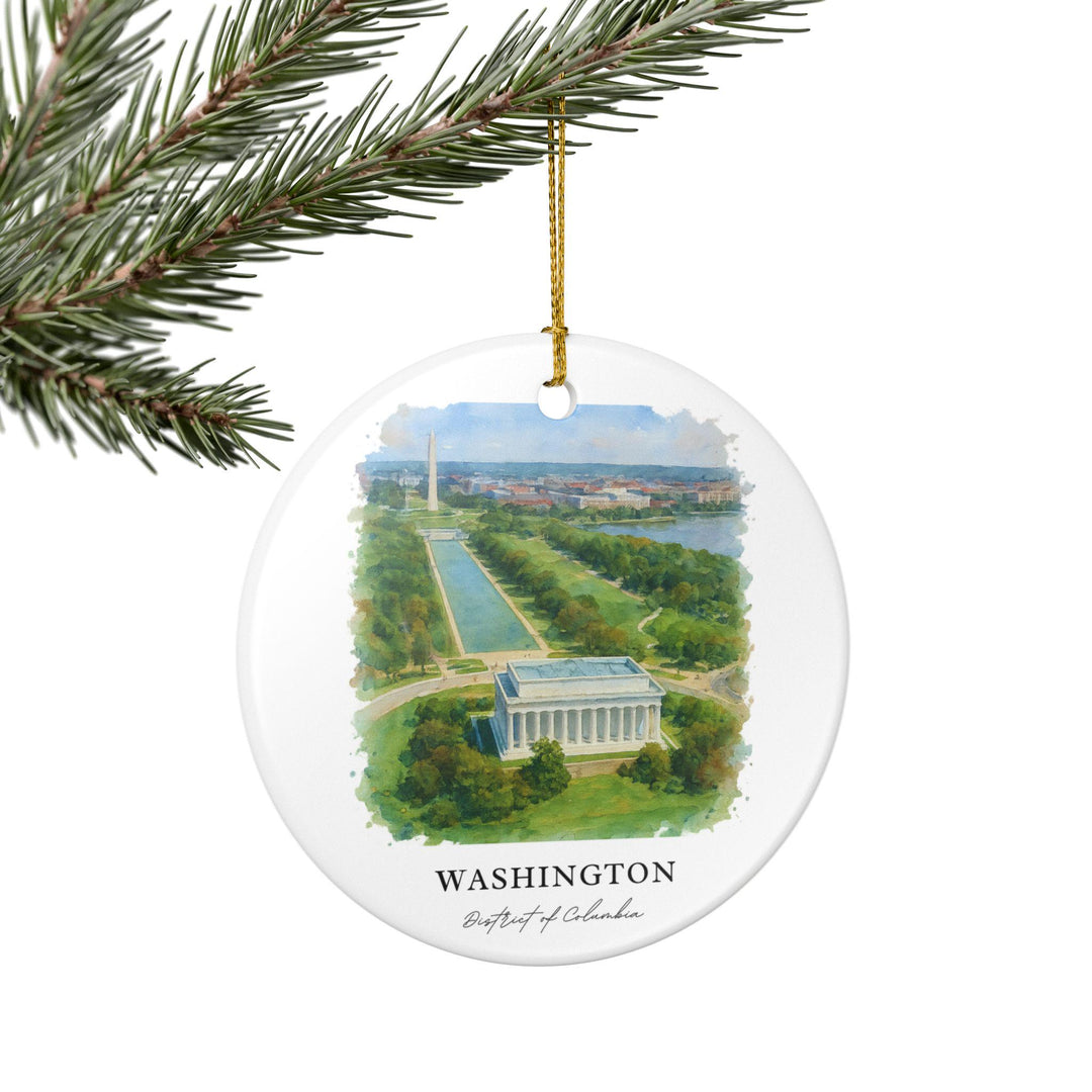 Washington DC Ornament: Washington DC Souvenir, DC Xmas Decor, and Washington Dc Gift