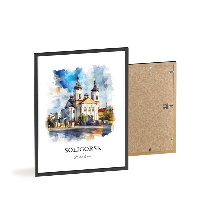 Soligorsk, Belarus – Watercolor Art Print