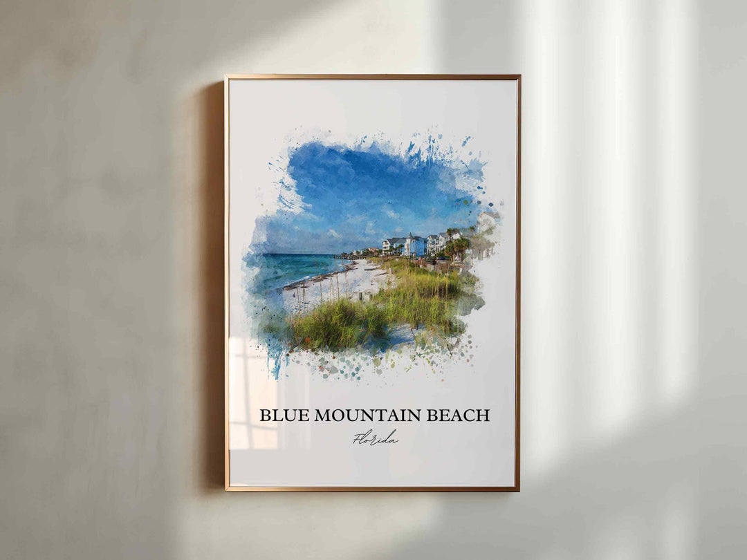 Blue Mountain Beach, Florida – Watercolor Art Print