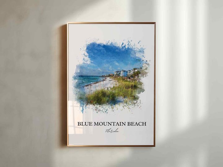 Blue Mountain Beach, Florida – Watercolor Art Print