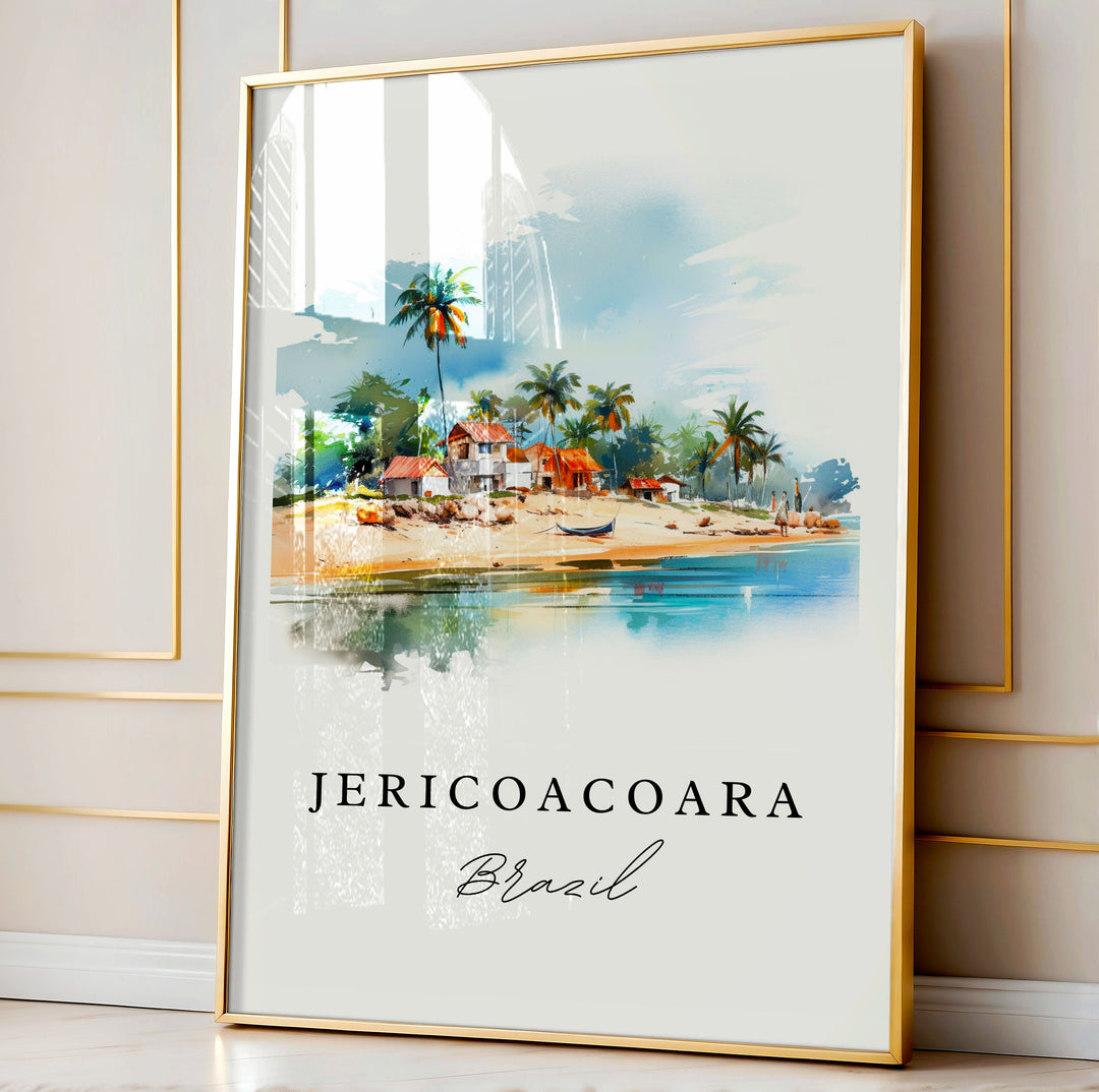 Jericoacoara Brazil wall art - Brazil, Jericoacoara poster print, Jericoacoara Wedding gift, Birthday present, Custom Text, Perfect Gift