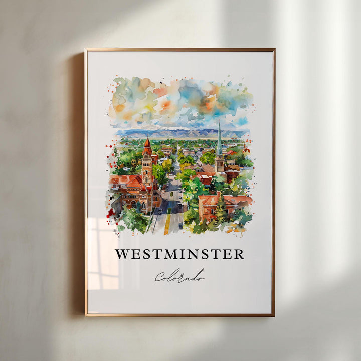 Westminster CO Art, Westminster Print, Westminster Watercolor Art, Jefferson County Gift,