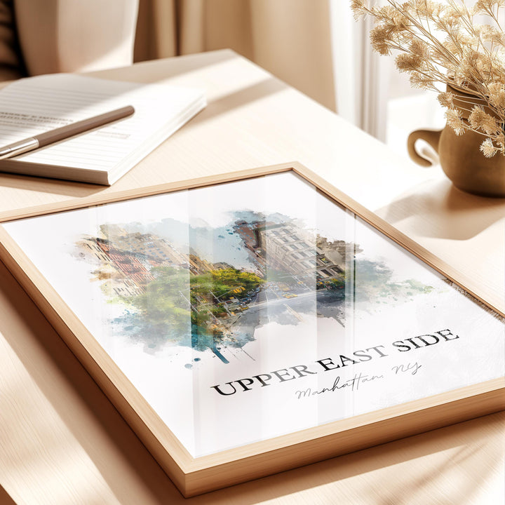 Upper East Side, New York – Watercolor Art Print